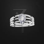Pear Shape Engagement Ring White Gold