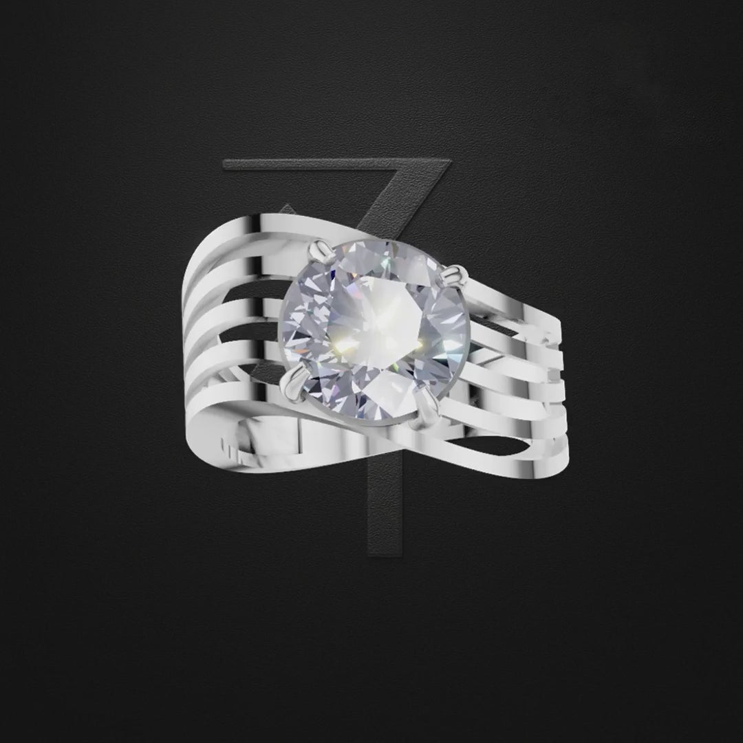 Round Laboratory Grown Diamond 3 Carat Engagement Ring