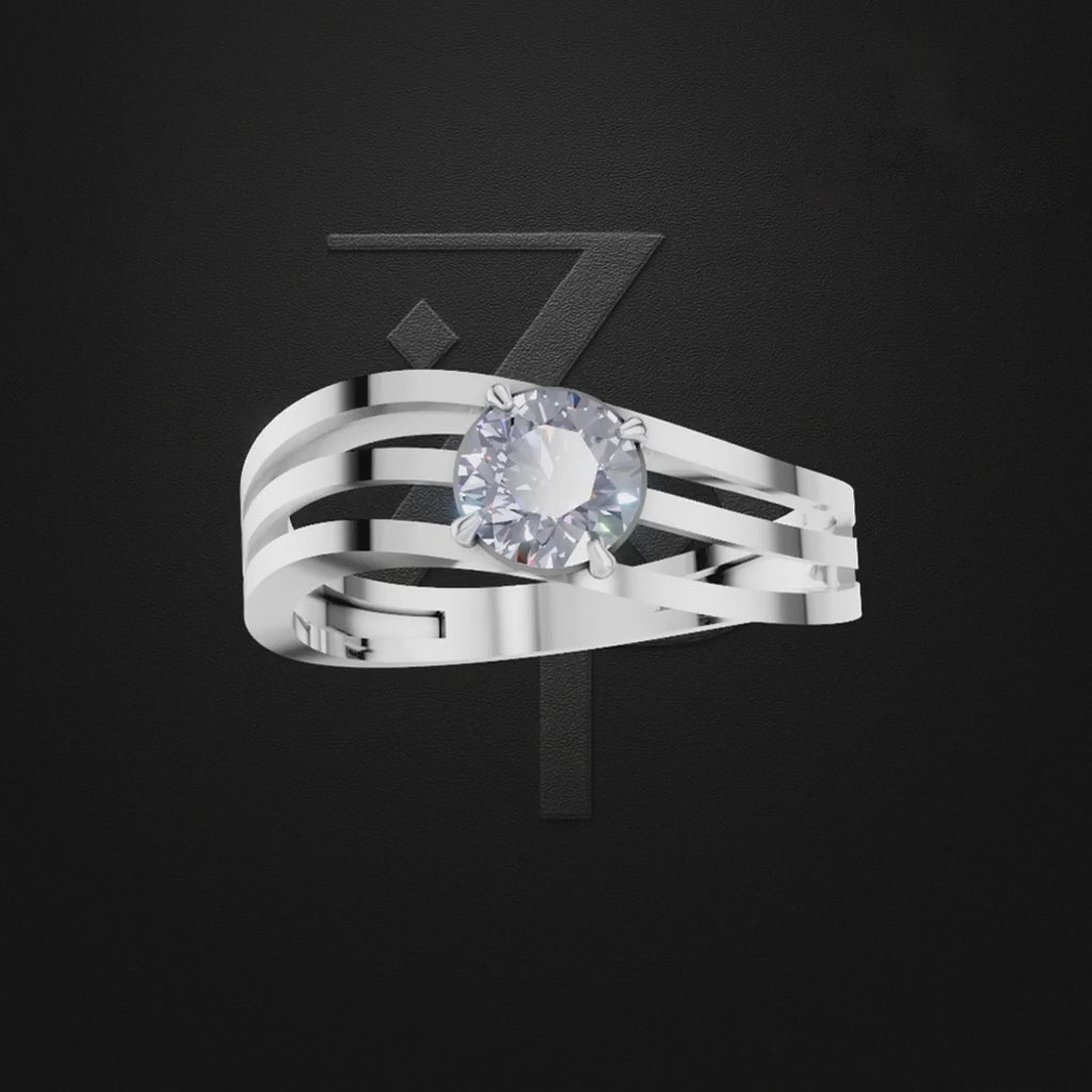 Round Cut Laboratory Grown Diamond Engagement Ring
