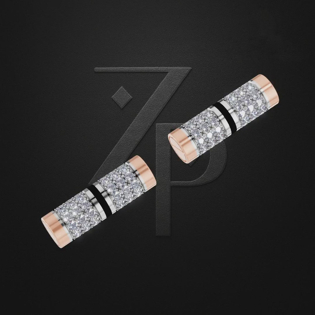 Moissanite Laboratory Grown Diamond Cufflinks for Men