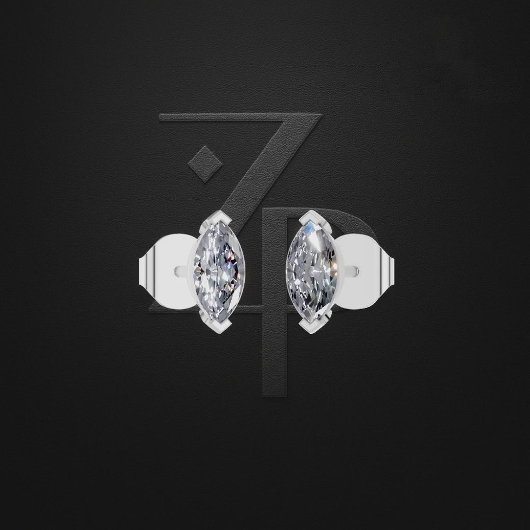 Marquise Laboratory Grown Diamond Stud Earrings