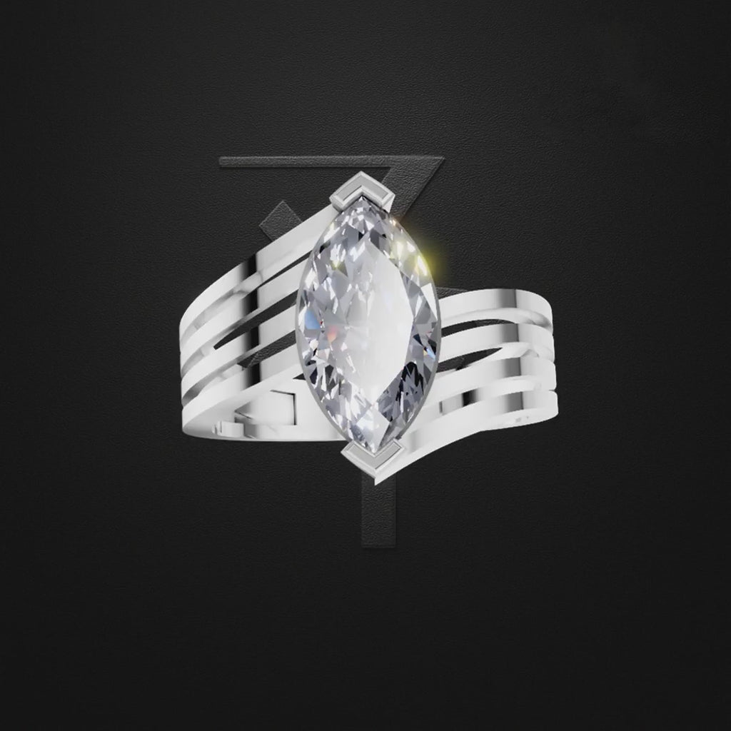 Marquise Cut LaboratoryGrown Diamond Engagement Ring