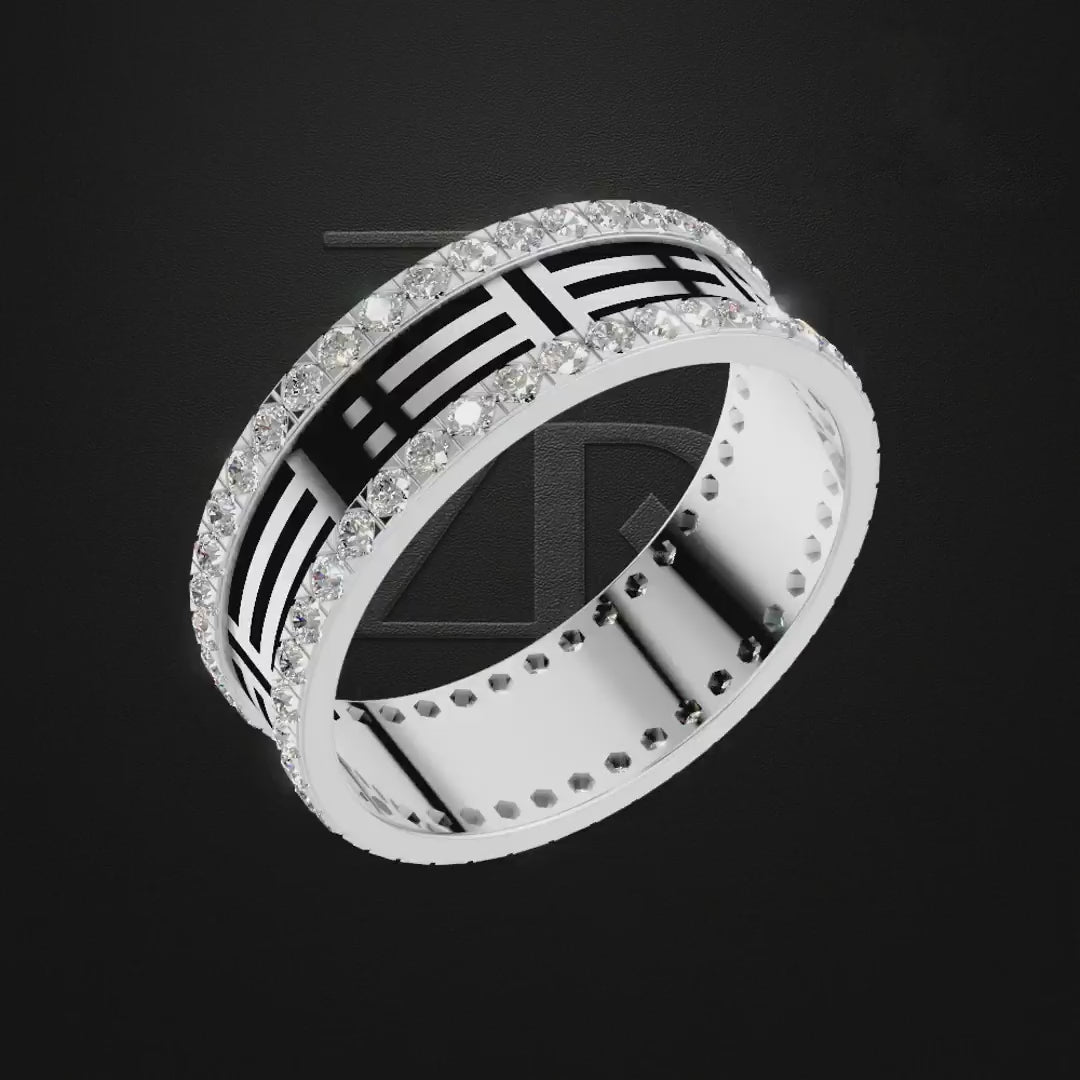 Wedding Ring For Men With Laboratory Grown Diamond