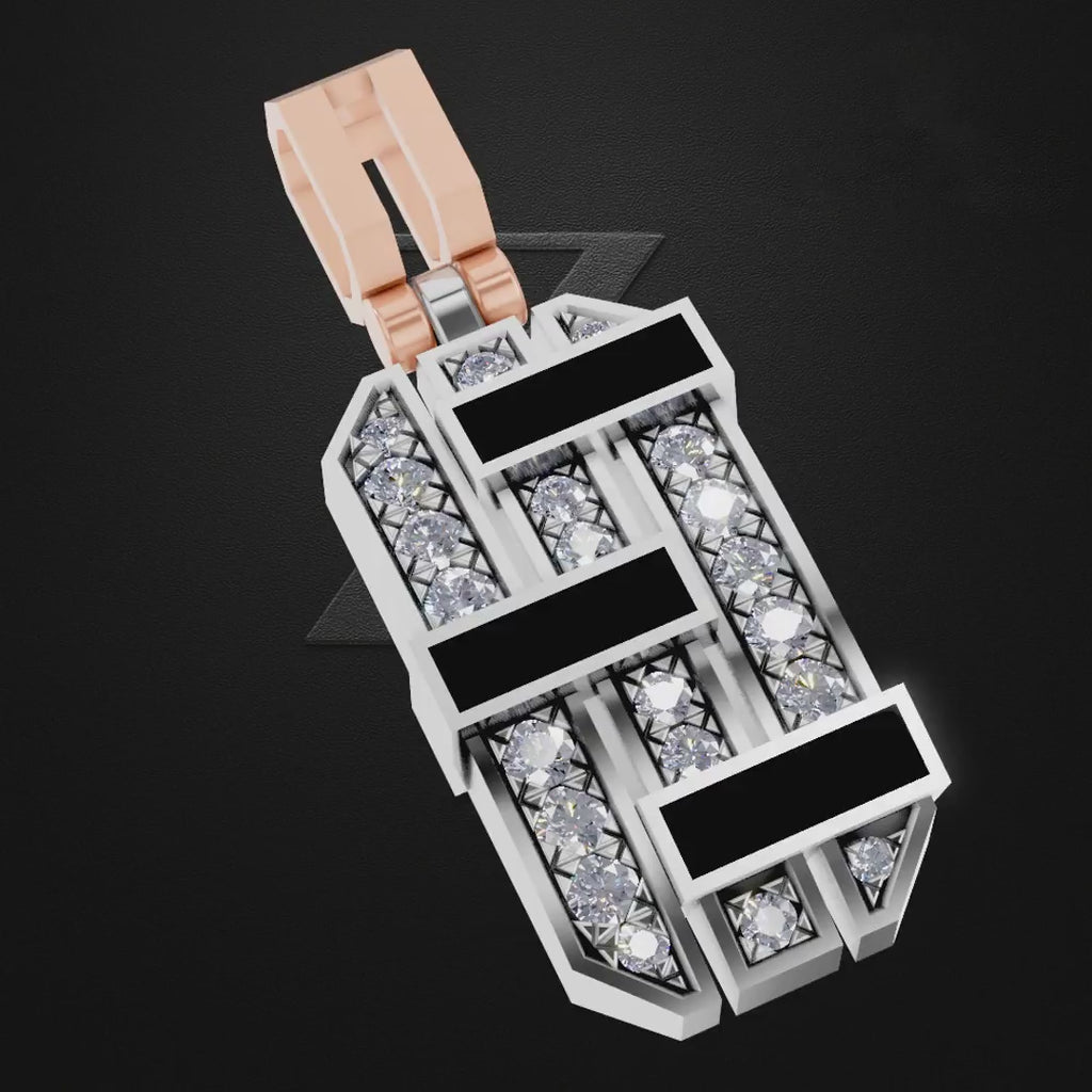 Luxury Platinum Laboratory Grown Diamond Pendant for Men