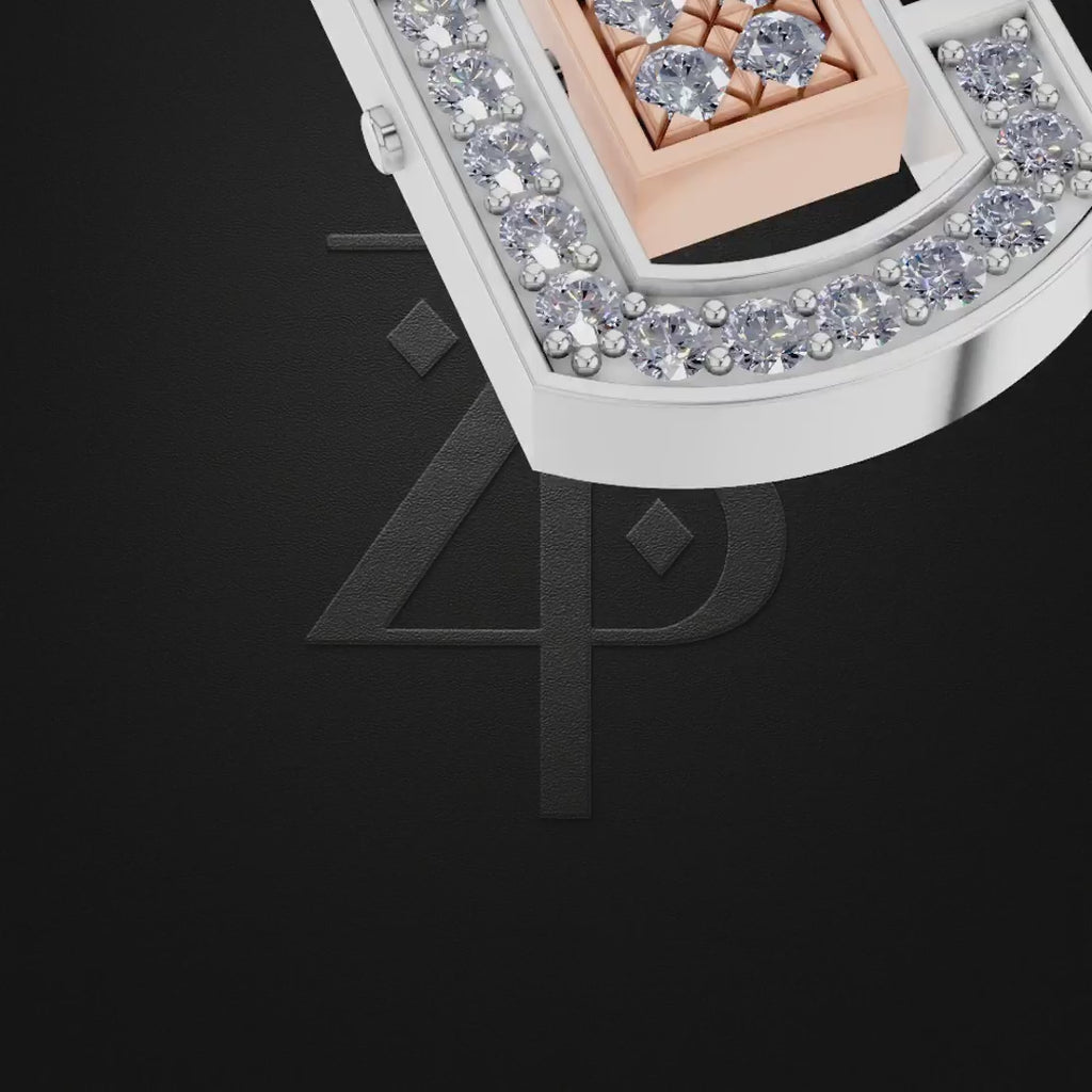 Gold and Platinum Laboratory Grown Diamond Pendant