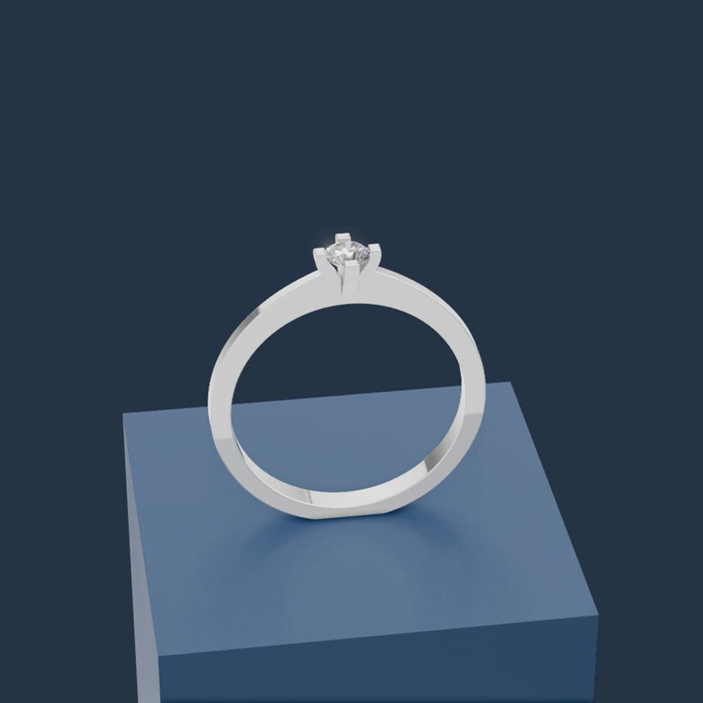 Brilliant Round Cut Laboratory Grown Diamond Engagement Ring